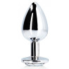 Ouch! Bijou anal Round Gem M 7 x 3.3 cm Argenté-Transparent
